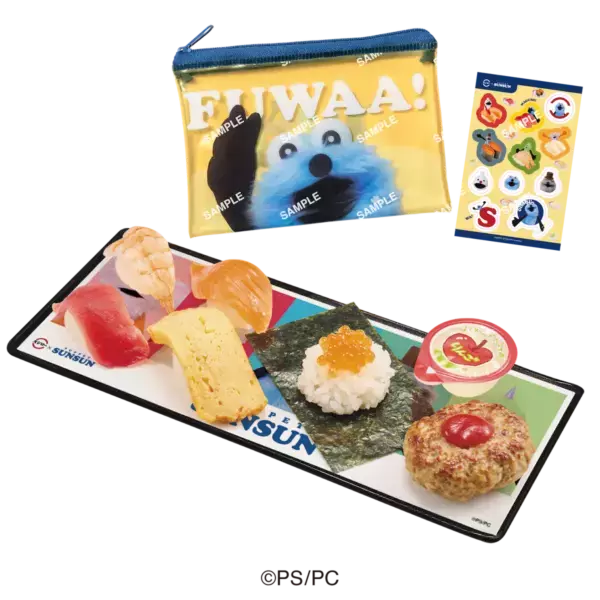 回転すしスシロー×パペットスンスン。限定グッズ付きメニューなど登場！