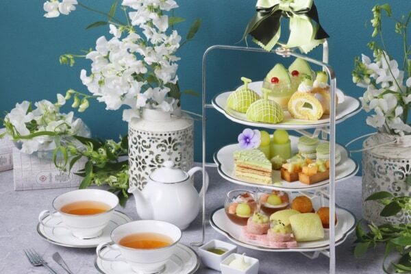 淡いグリーンが春っぽくてかわいい！　グランドニッコー東京 台場、マスクメロンをふんだんに使用したアフタヌーンティーセット登場