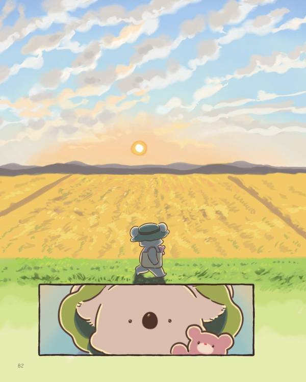 コアラの秋の楽しみ方いろいろ。歩いていたらすてきな秋の夕暮れを見つけた！【コアラ絵日記4 #11】