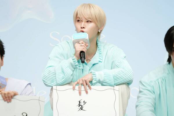 JO1がSorule新CM発表会に登壇！　メンバー1番の“やわらか髪”は白岩瑠姫