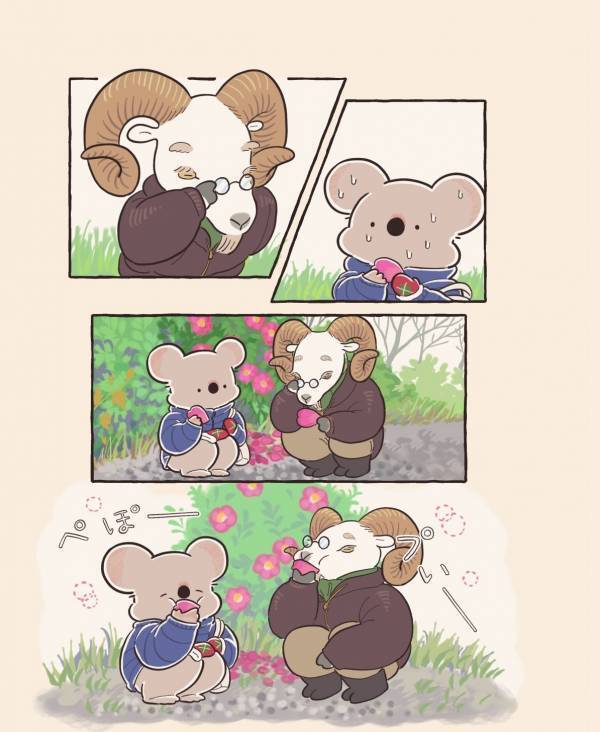 子どもの頃やってた？　道端で花を鳴らすコアラにノスタルジーを感じる【コアラ絵日記4 #18】