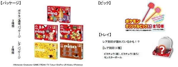 ピノがポケモンのデザインパッケージになって登場。遊べる仕掛けも