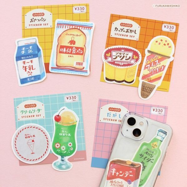 【キャンドゥ】レトロでかわいい！　懐かしいお菓子モチーフの「古川紙工デザイン」文房具を発売