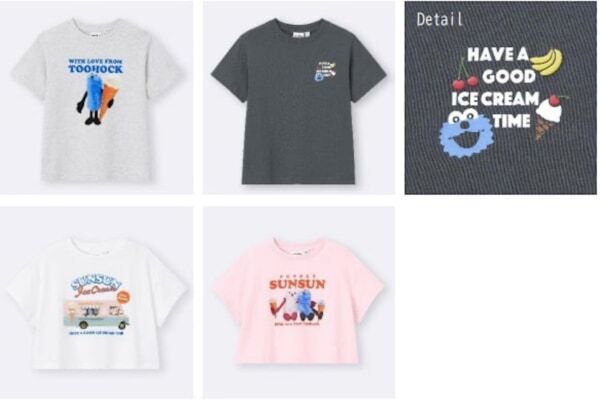 GU×パペットスンスンコラボ第2弾！　アイスクリームをテーマに夏らしいアイテムが登場