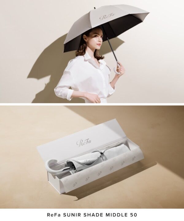 RefaからBEAUTY日傘「ReFa SUNIR SHADE」が発売！　髪と肌を守る独自技術を搭載