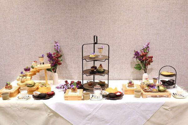 いちじく×ライラックカラーが上品。ファンケル銀座で味わう、おいしさとヘルシーをかなえるアフタヌーンティー