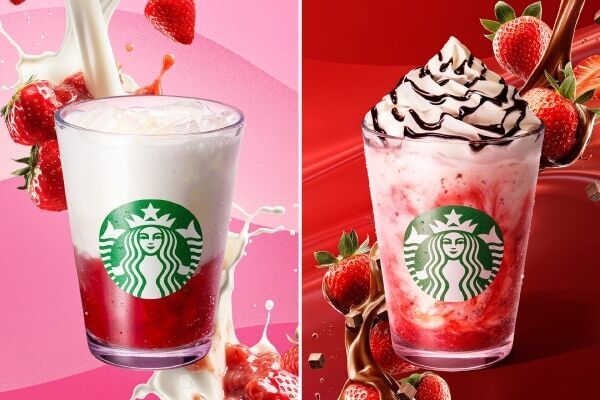 スタバ新作はごろっといちご＆つぶつぶチョコ！　オンラインでコラボレーションネイルも登場