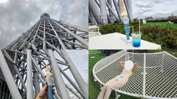 ついに開放！　スカイツリーを真下から見る芝生空間『LOOK UP CAFE TOKYO SKYTREE』