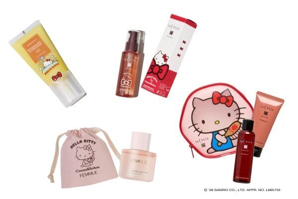 Cosme Kitchenとハローキティのコラボアイテムが発売！　バニティポーチやヘアケア商品が登場
