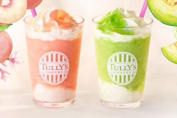 タリーズから白桃とメロンのご褒美フローズンドリンクが登場！　16時以降はホイップが無料で2倍に