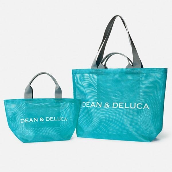 DEAN & DELUCA夏の定番「メッシュトートバッグ」に限定色ターコイズ登場