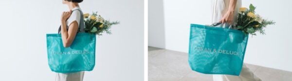 DEAN & DELUCA夏の定番「メッシュトートバッグ」に限定色ターコイズ登場