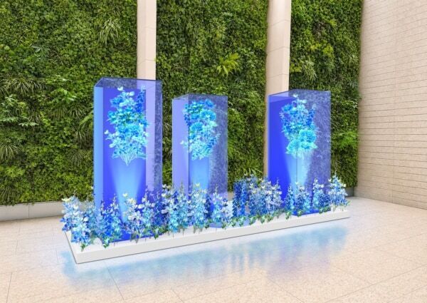 【大手町】水面に浮かぶ花々と、やわらかな光が初夏の大手町を彩る。フラワーイベント「Otemachi One みなも花灯り」開催中