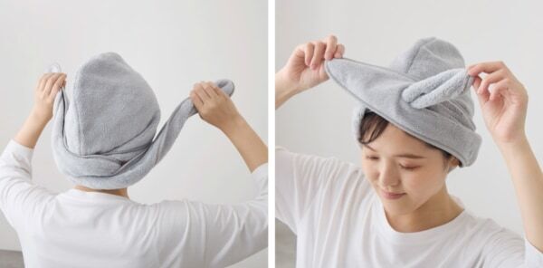 【KEYUCA】お風呂上がりに“くるっと”巻くだけ！　夏のドライヤー時間を軽減する「速乾ヘアドライタオル」新登場