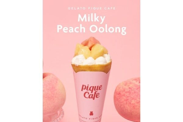 【gelato pique cafe】みずみずしくさっぱりした夏デザート！　白桃ウーロンのクレープ＆ソフトクリームが登場