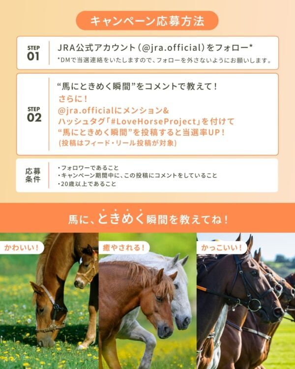 馬にときめく瞬間を教えて！　JRA公式InstagramでPanasonicヘアードライヤー イオニティが当たるキャンペーン実施中【5名様】