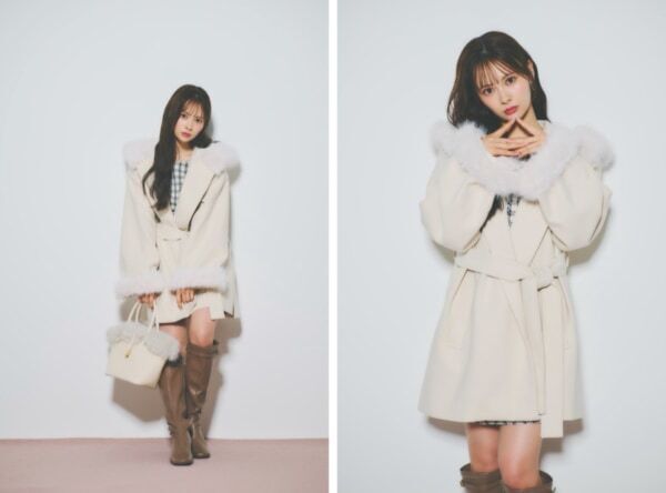 AKB48・伊藤百花が着こなすdazzlinの主役級アウター5選。ファー、ムートンをあしらった秋冬LOOKを公開