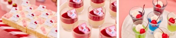 「リボン」モチーフがかわいい！ ハローキティとのコラボスイーツビュッフェを開催