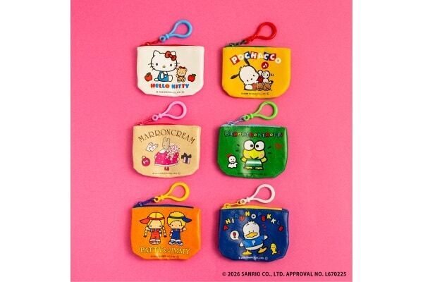 【サンリオ】昭和レトロなデザインがかわいい！　「サンリオキャラクターズ コインケース」第2弾を発売