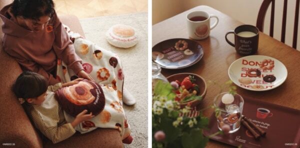 ミスタードーナツの人気商品がブランケット・食器・アパレルになって登場！　全国のアフタヌーンティー・リビングで発売