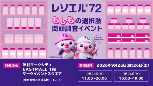 【世界避妊デー】緊急避妊薬「レソエルⓇ72」 “もしもの選択肢”街頭調査イベントを渋谷マークシティ前にて開催