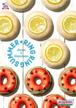 「クリスピー・クリーム・ドーナツ」初夏にさわやかなフルーツドーナツ『スイカ』&amp;『レモン グレーズド』が新登場！
