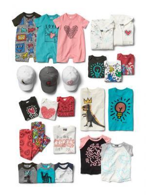 GapKids×バスキア＆キース・へリング、グラフィックを用いたキュートな新コレクション