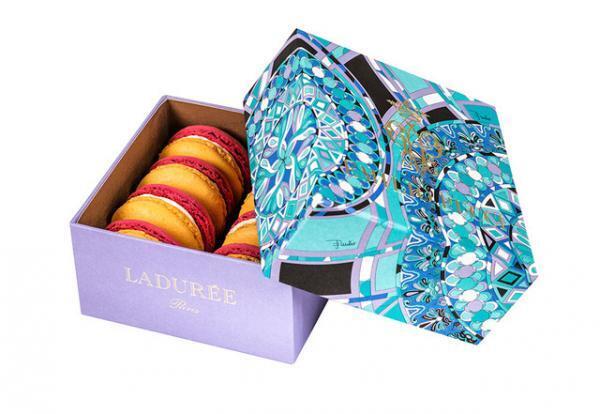 ラデュレ×エミリオ・プッチのコラボ。地中海のバカンスをイメージした鮮やかな限定マカロン＆ボックス登場