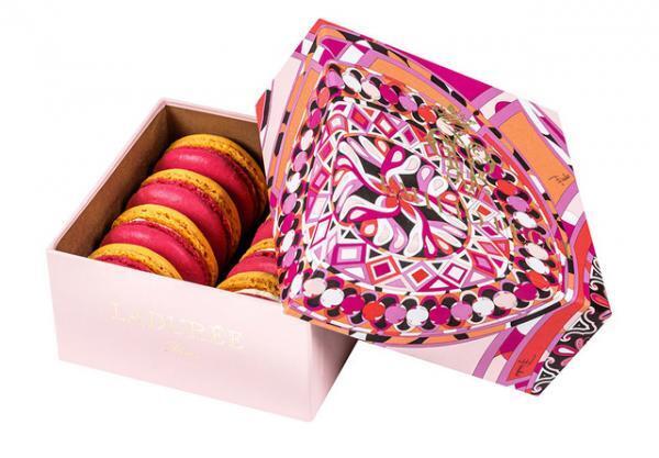 ラデュレ×エミリオ・プッチのコラボ。地中海のバカンスをイメージした鮮やかな限定マカロン＆ボックス登場