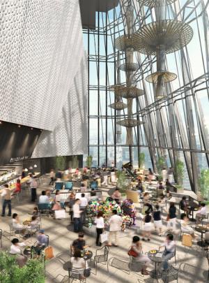 「銀座5丁目プロジェクト（仮称）」フロア構成公開。6階に高さ約27ｍの大吹抜け空間