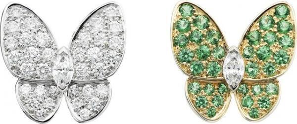 ヴァン クリーフ、蝶モチーフ「ドゥ パピヨン」から緑に輝くストーン配した3新作登場