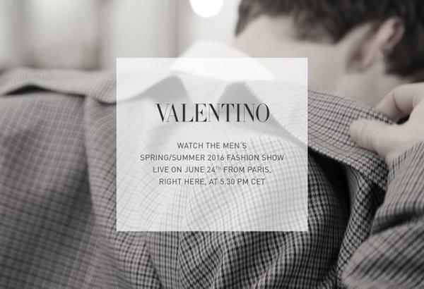 【生中継】ヴァレンティノ2016春夏メンズコレクション、25日0時半より