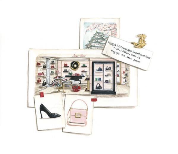 ロジェ・ヴィヴィエが名古屋松坂屋に新店舗をオープン、フェミニンなピンクカラーの限定アイテムも登場