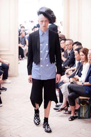 コム デ ギャルソン・オム プリュスの切り刻まれたテーラリング【2016春夏メンズ】