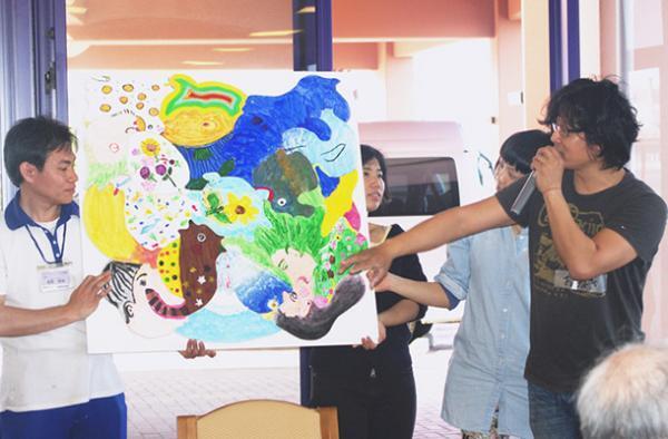 善光会サンタフェガーデンヒルズの夏祭りで能の上演。大巻伸嗣によるアートのワークショップも