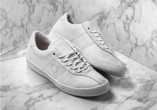 フレッドペリーが80年代のテニスシューズを復刻。オールホワイト＆オールレザー