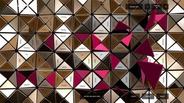 バオ バオ イッセイミヤケ、音楽を視覚化しながら遊べるインターフェースを公式サイトでスタート