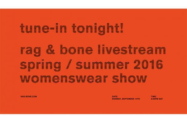 【生中継】ラグ＆ボーン2016春夏ウィメンズコレクション、15日9時より
