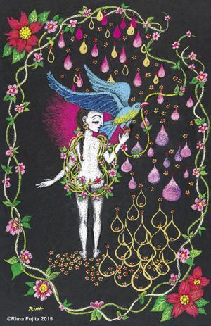 アーティスト藤田理麻の“魔法”を体感、絵画展「Maya～幻想と魔法～」が新宿伊勢丹で開催