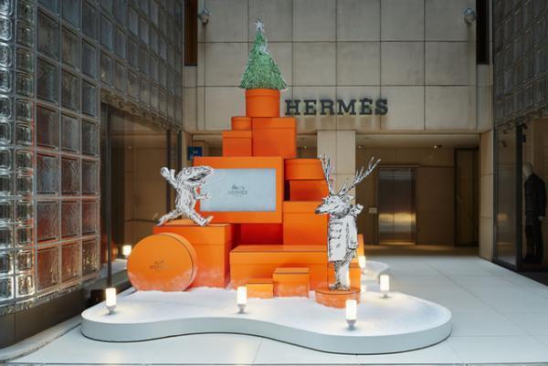 若手建築家ユニットが手がける、銀座メゾンエルメス2015クリスマスのウィンドウディスプレイ