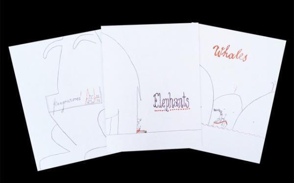 絵本『すてきな三にんぐみ』のトミー・ウンゲラーによる3匹の動物スケッチ3冊セット【NADiffオススメBOOK】