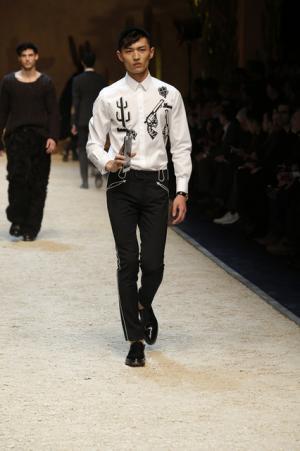 【ルック】ドルチェ＆ガッバーナ16-17AWメンズコレクション