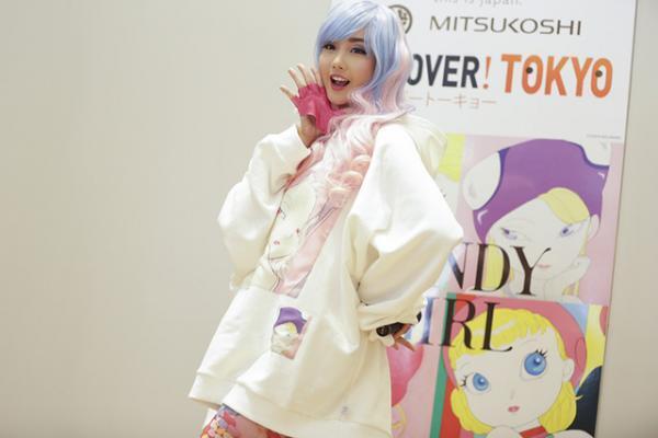 銀座三越で天野喜孝「CANDY GIRL」限定アイテム発売開始。マドモアゼル・ユリア、アローディアも駆けつける！