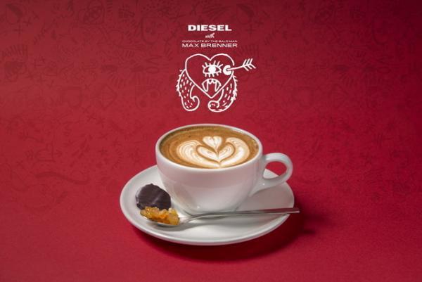 ディーゼルが手掛けるカフェでバレンタイン限定メニュー。マックスブレナーのチョコ×オレンジシナモンラテなど