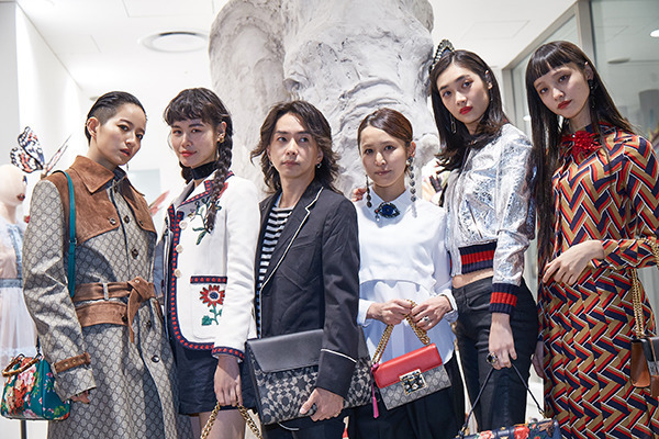 ミケーレが描くグッチの楽園「グッチ ガーデン」がDSMGに。オープニングには萬波ユカ、入夏らが来場