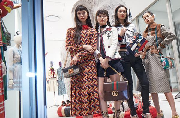 ミケーレが描くグッチの楽園「グッチ ガーデン」がDSMGに。オープニングには萬波ユカ、入夏らが来場