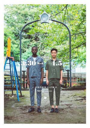 tac:tacが伊勢丹メンズで初ポップアップ、来場者の個性をTシャツの図案に
