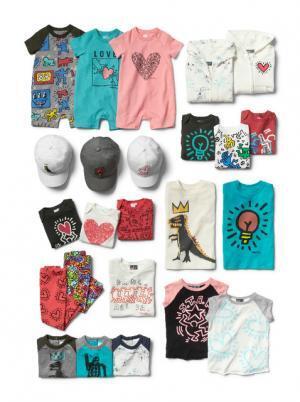 ギャップ原宿店がNYメトロに変身。バスキア、キース・ヘリングのユーモラスなベビー＆キッズコレクションスタート