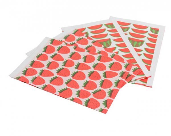 「Strawberries + Watermelons Gift Wrap」（4枚入り／1,000円）