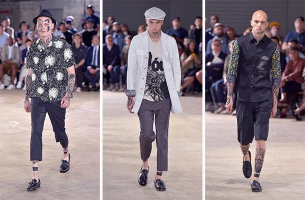 自身の肌をもファッションとして、ジュンヤ ワタナベ マン風“チンピラ”【17SSメンズ】